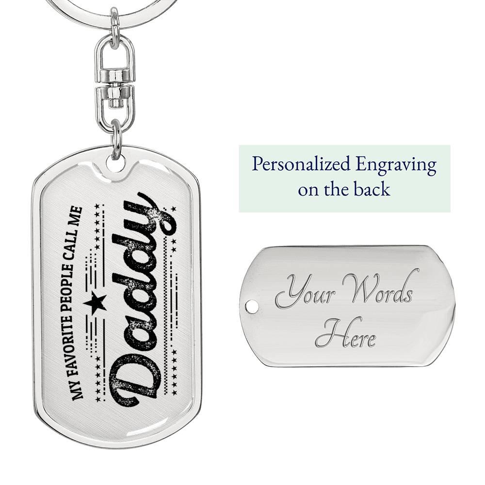 Daddy Personalized Keychain Favorite People - Mallard Moon Gift Shop