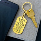 To My Son, I Am Always In Your Heart, Love Mom Keychain