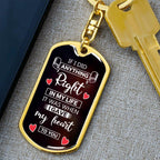 To My Soulmate I Gave My Heart To You Graphic Keychain with Optional Engraved Back