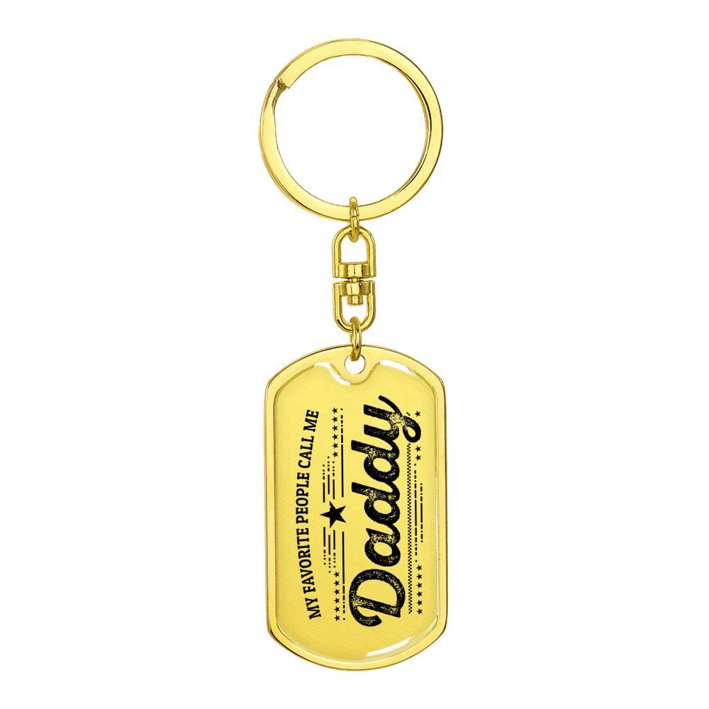 Daddy Personalized Keychain Favorite People - Mallard Moon Gift Shop