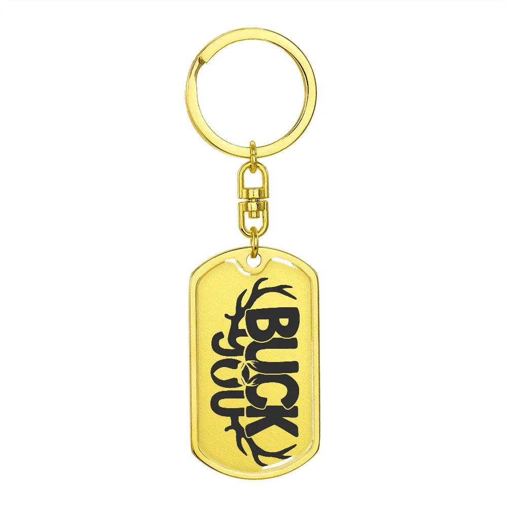 Buck You Military Style Dog Tag Funny Gift for Hunter