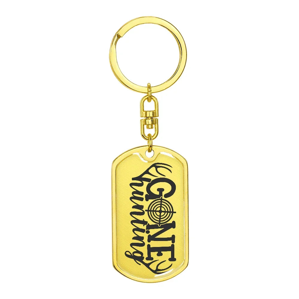 Gone Hunting Custom Engraved Keychain