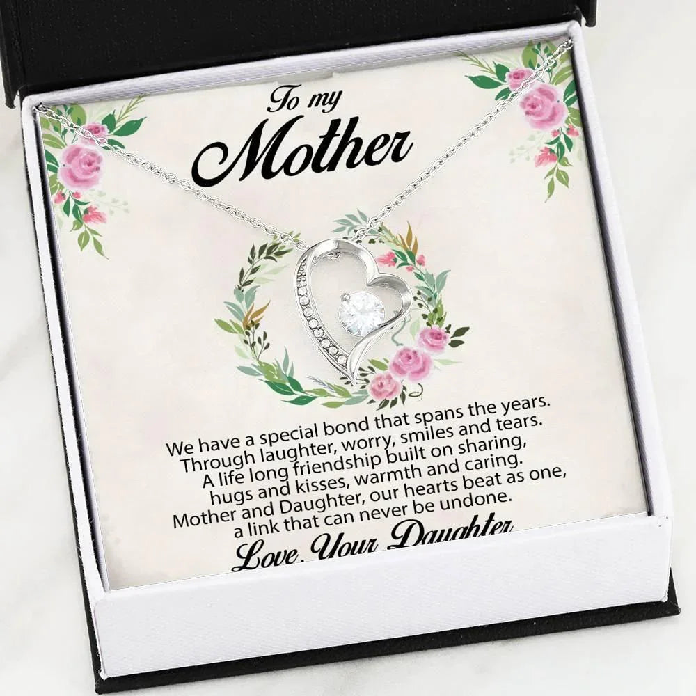 Gift for Mother from Daughter Heart Pendant Necklace