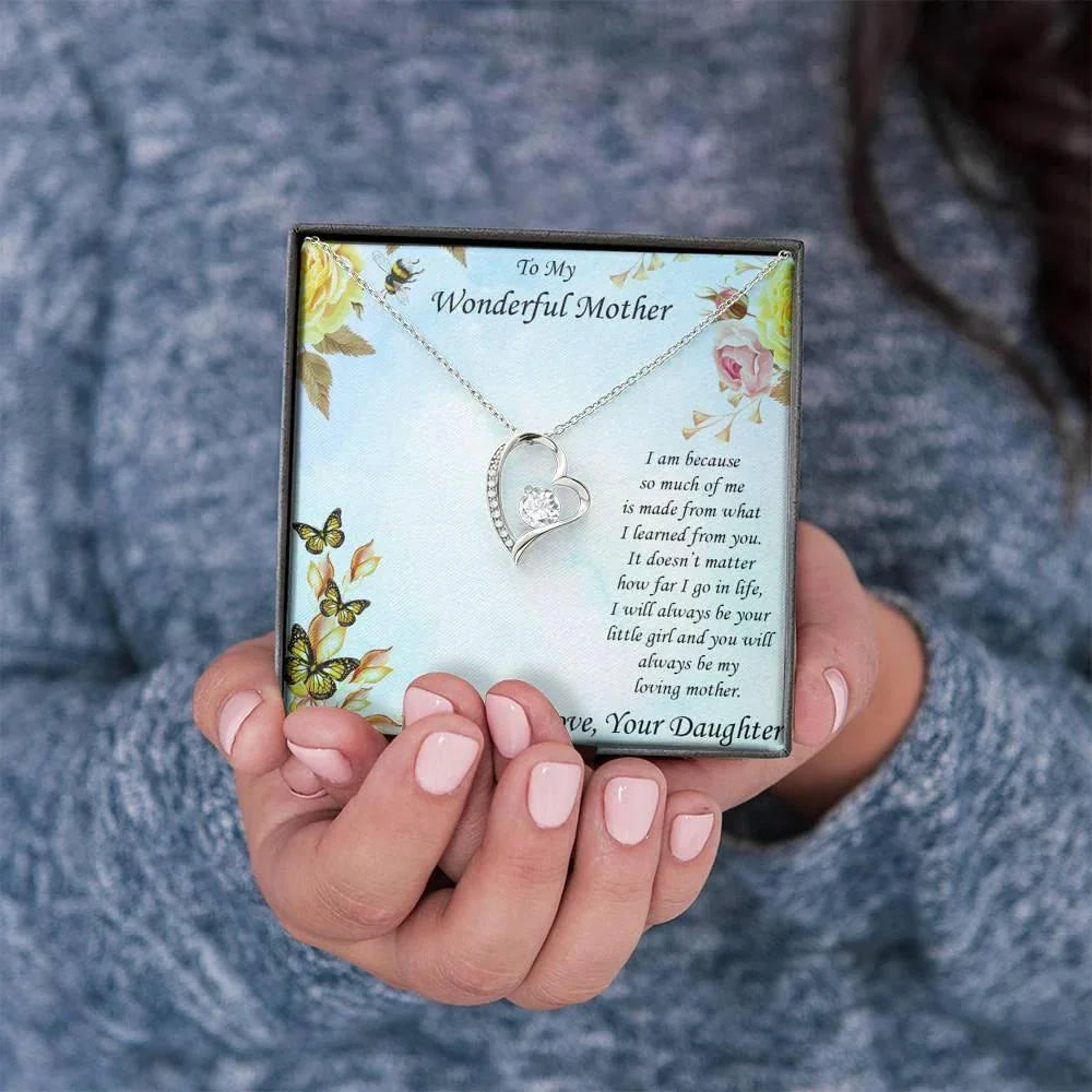 Mother from Daughter Forever Love Pendant Necklace