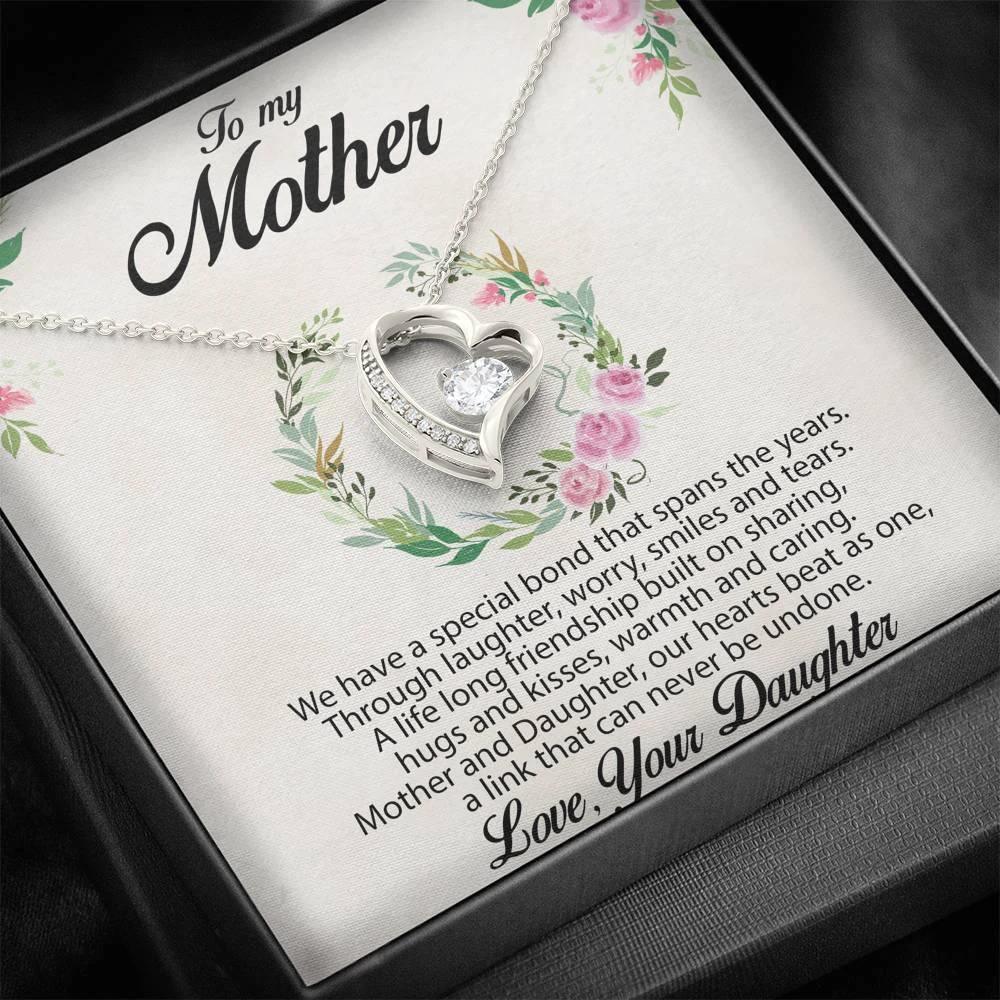 Gift for Mother from Daughter Heart Pendant Necklace