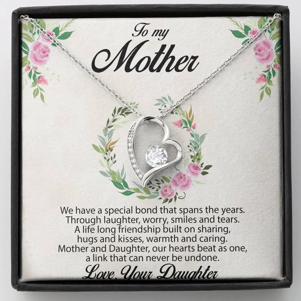 Gift for Mother from Daughter Heart Pendant Necklace