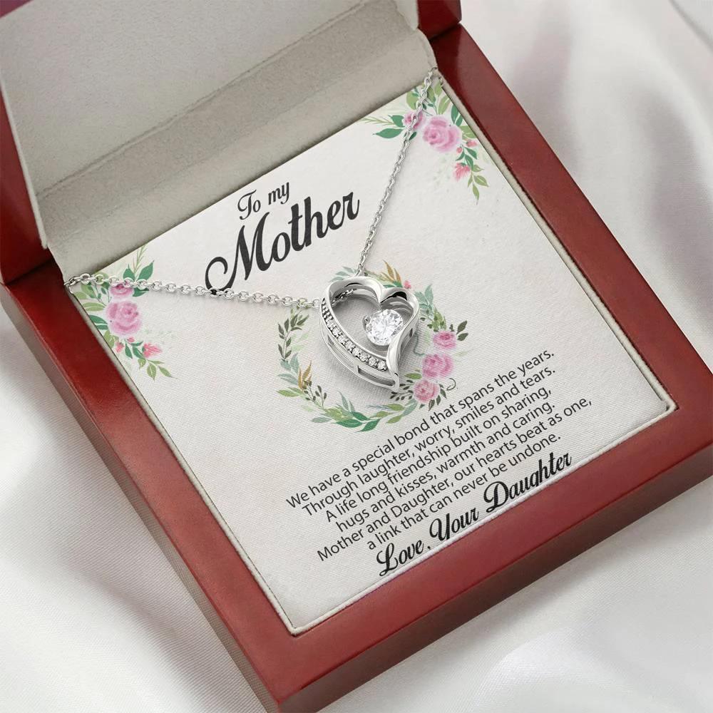 Gift for Mother from Daughter Heart Pendant Necklace