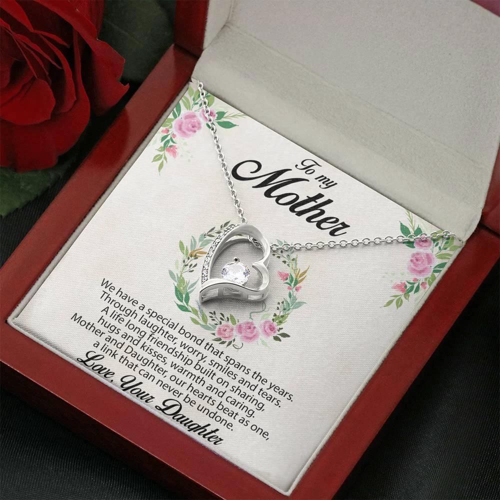 Gift for Mother from Daughter Heart Pendant Necklace