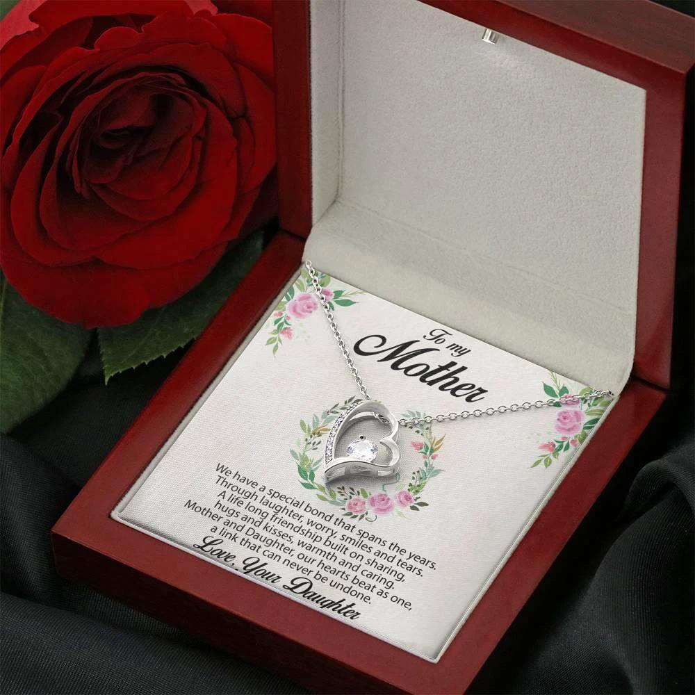 Gift for Mother from Daughter Heart Pendant Necklace