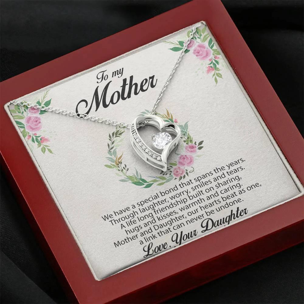 Gift for Mother from Daughter Heart Pendant Necklace