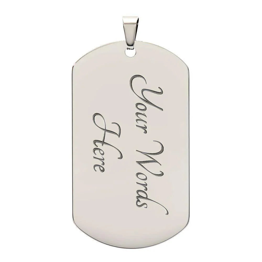 To My Son Congratulations 2023 Graduate Engraved Dog Tag Necklace