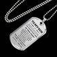 Gift for Adult Son from Mom Personalized Military Dog Tag Style Pendant Necklace with Engraved Back - Mallard Moon Gift Shop