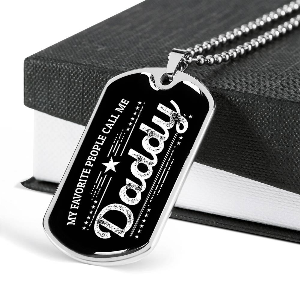 My Favorite People Call Me Daddy Custom Pendant Necklace - Mallard Moon Gift Shop