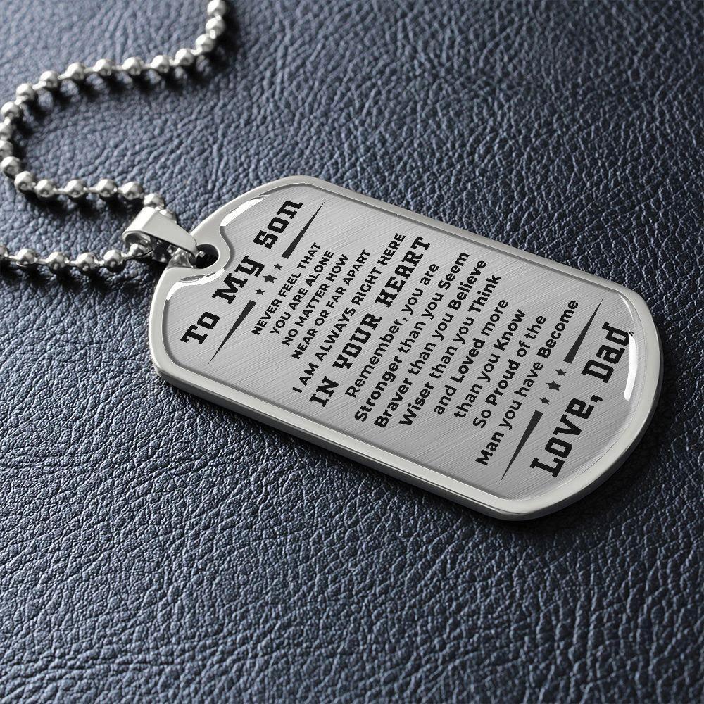 To My Son Proud of the Man You Have Become Love Dad Necklace