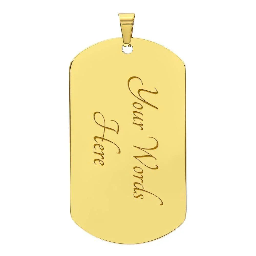 To My Son Congratulations 2023 Graduate Engraved Dog Tag Necklace