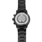 Dad of the Year Award Engraved Back Chronograph Wristwatch