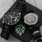 Dad of the Year Award Engraved Back Chronograph Wristwatch