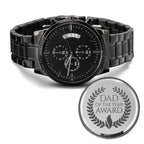 Dad of the Year Award Engraved Back Chronograph Wristwatch