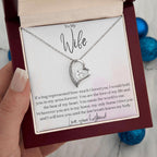 To My Wife - Hold You in my Arms - Forever Love Heart Pendant Necklace