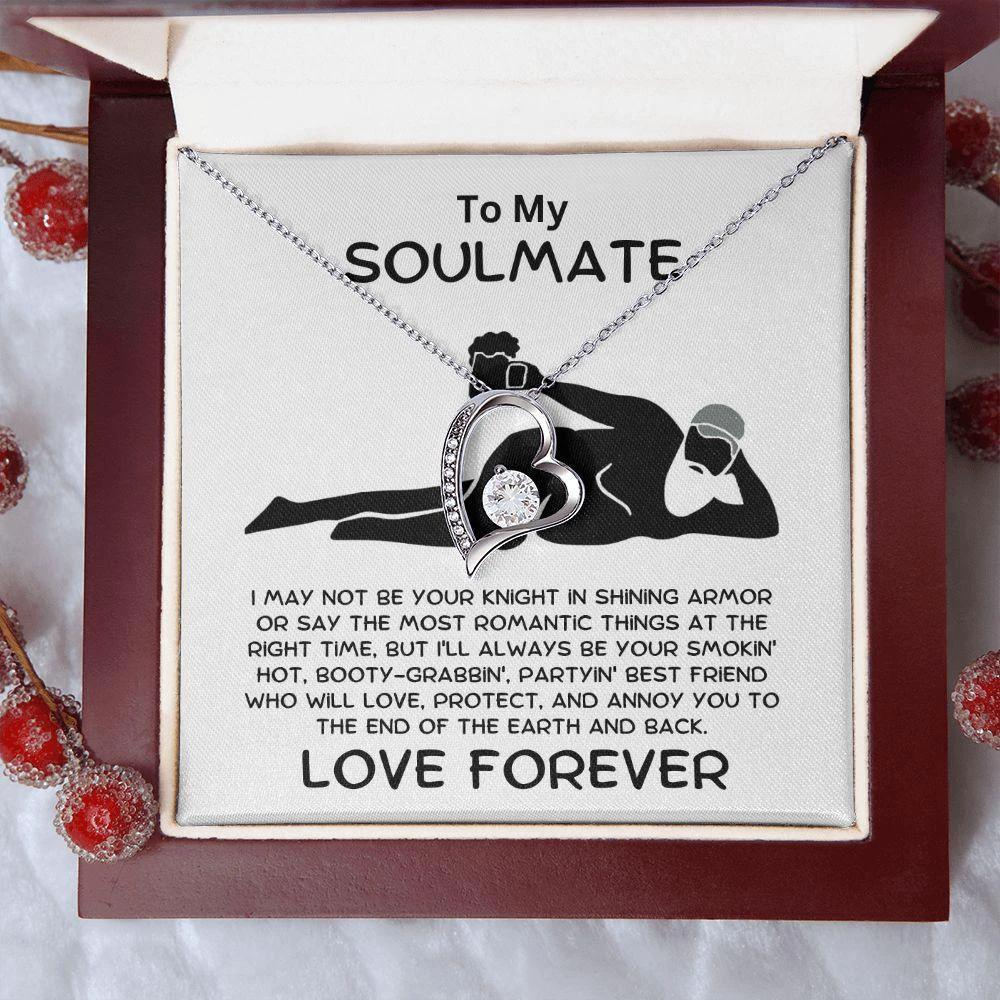 To My Soulmate - From Your Smokin' Hot Lover - Heart Pendant Necklace
