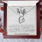 To My Gorgeous Wife Forever Love Heart Pendant Necklace - Mallard Moon Gift Shop