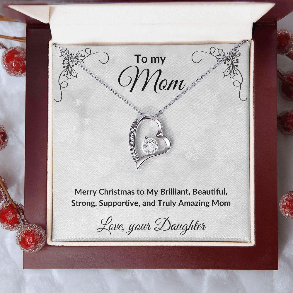 Christmas Gift for Mother Personalized Gift from Daughter or Son Forever Love Necklace