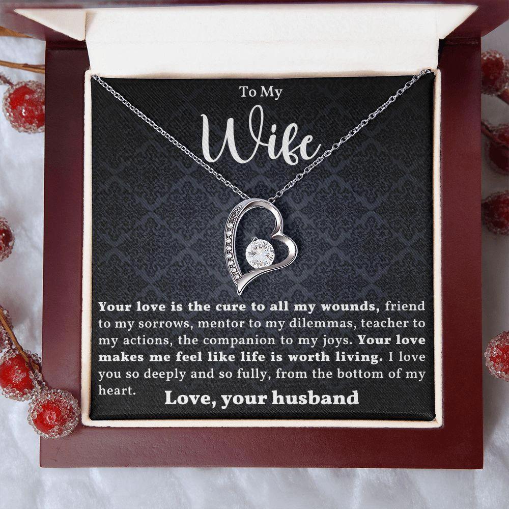 Gift for Wife - Bottom of my Heart - Forever Love Heart Pendant Necklace