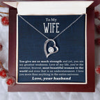 Gift for Wife - Love of my Life - Forever Love Heart Pendant Necklace