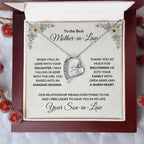 To My Mother-in-law Gift from Son-in-law Forever Love Heart Pendant Necklace
