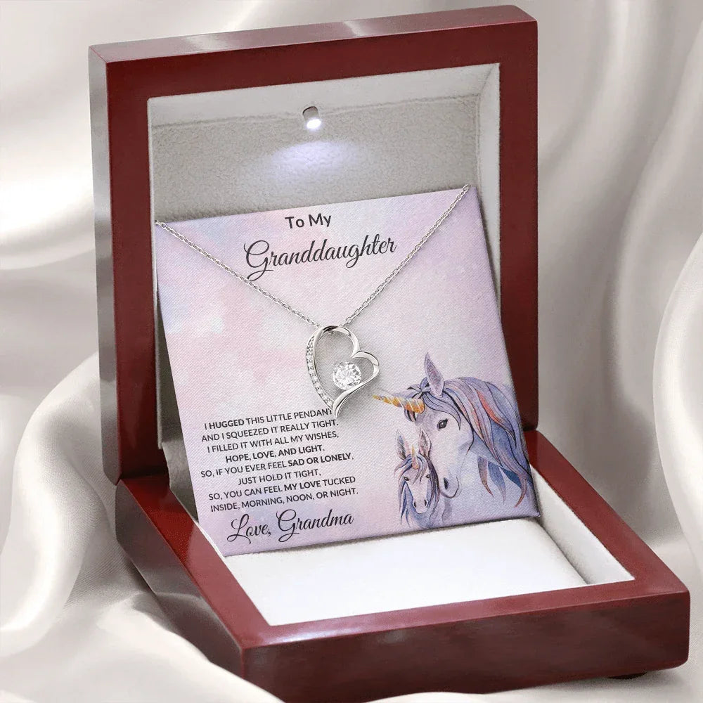 To My Granddaughter Necklace Love Grandma