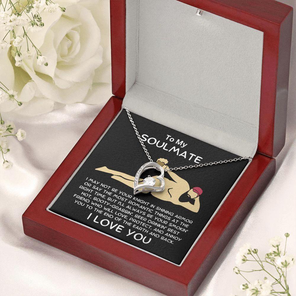 To My Soulmate Smoking Hot Lover Forever Love Heart Pendant Necklace