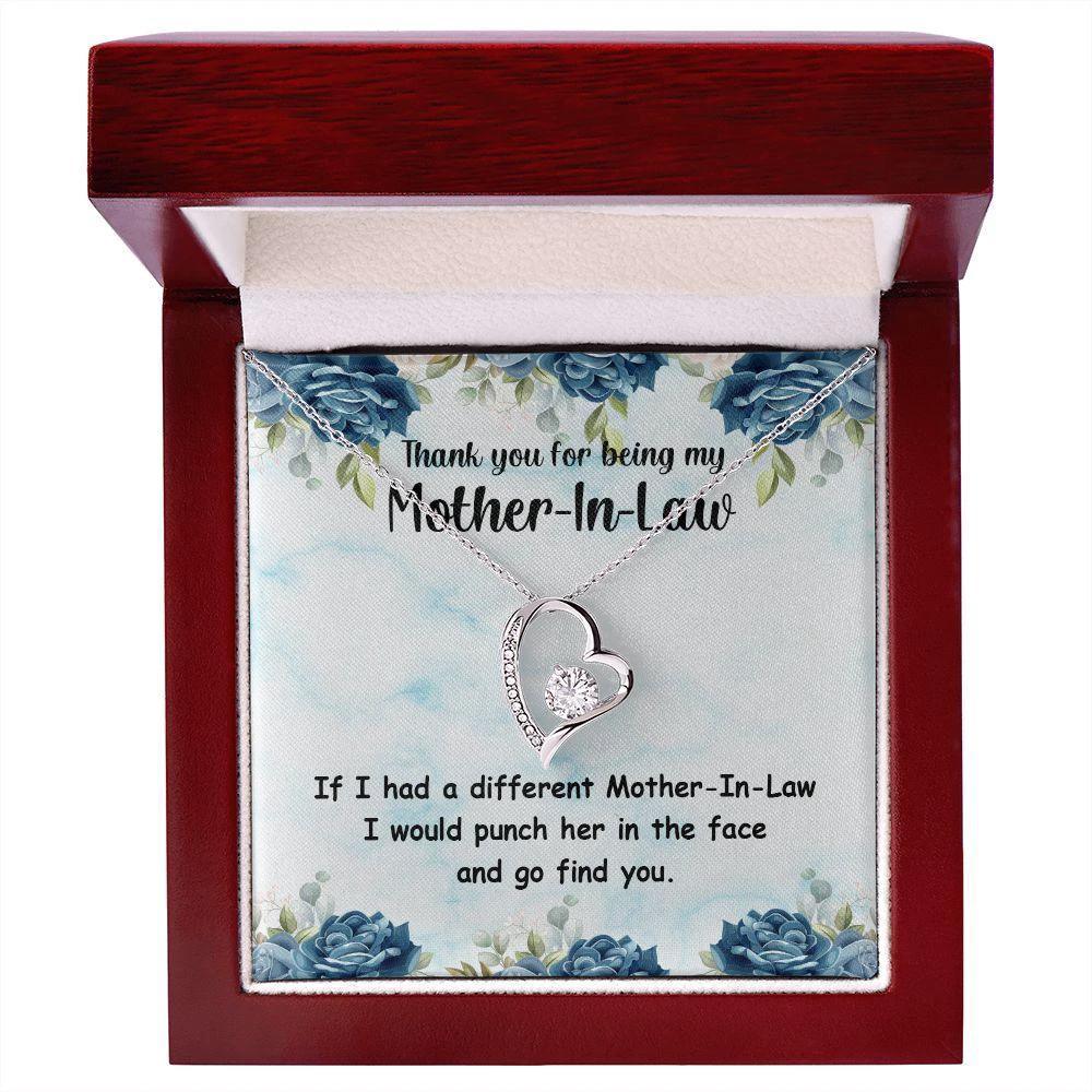 Funny Mother-in-Law Gift Forever Love Heart Pendant Necklace
