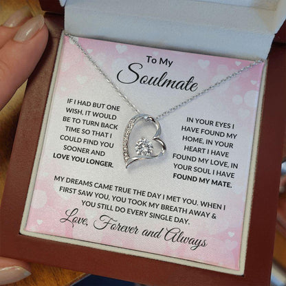 Gift for Soulmate - My Dreams Came True - Forever Love Heart Pendant Necklace - Mallard Moon Gift Shop