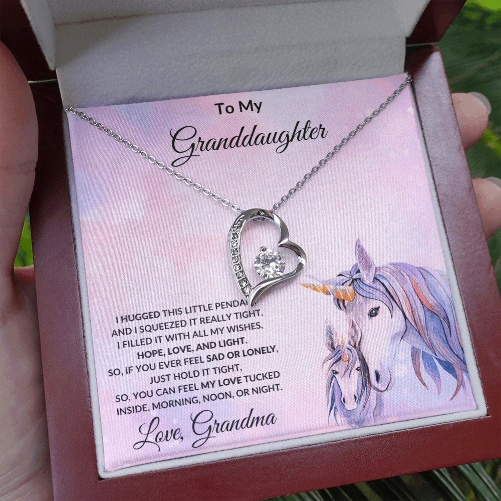 To My Granddaughter Necklace Love Grandma