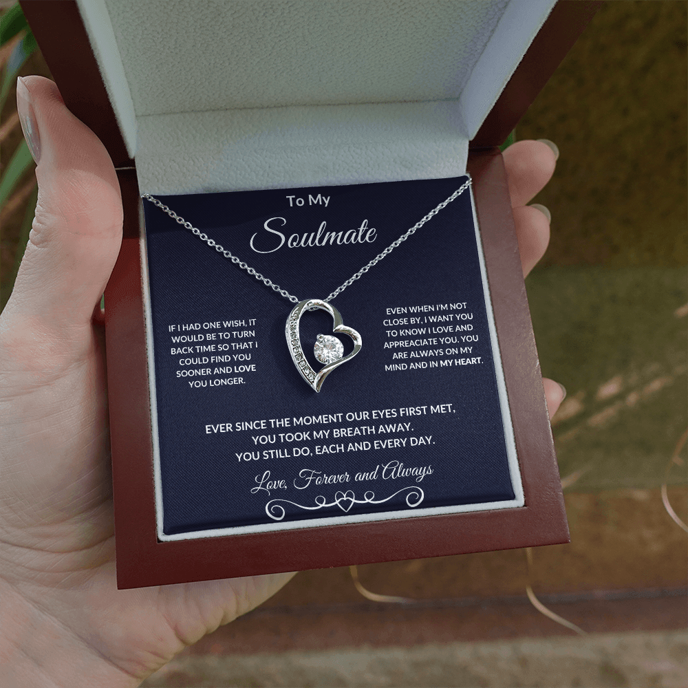 To My Soulmate I Love You Forever and Always Necklace - Mallard Moon Gift Shop