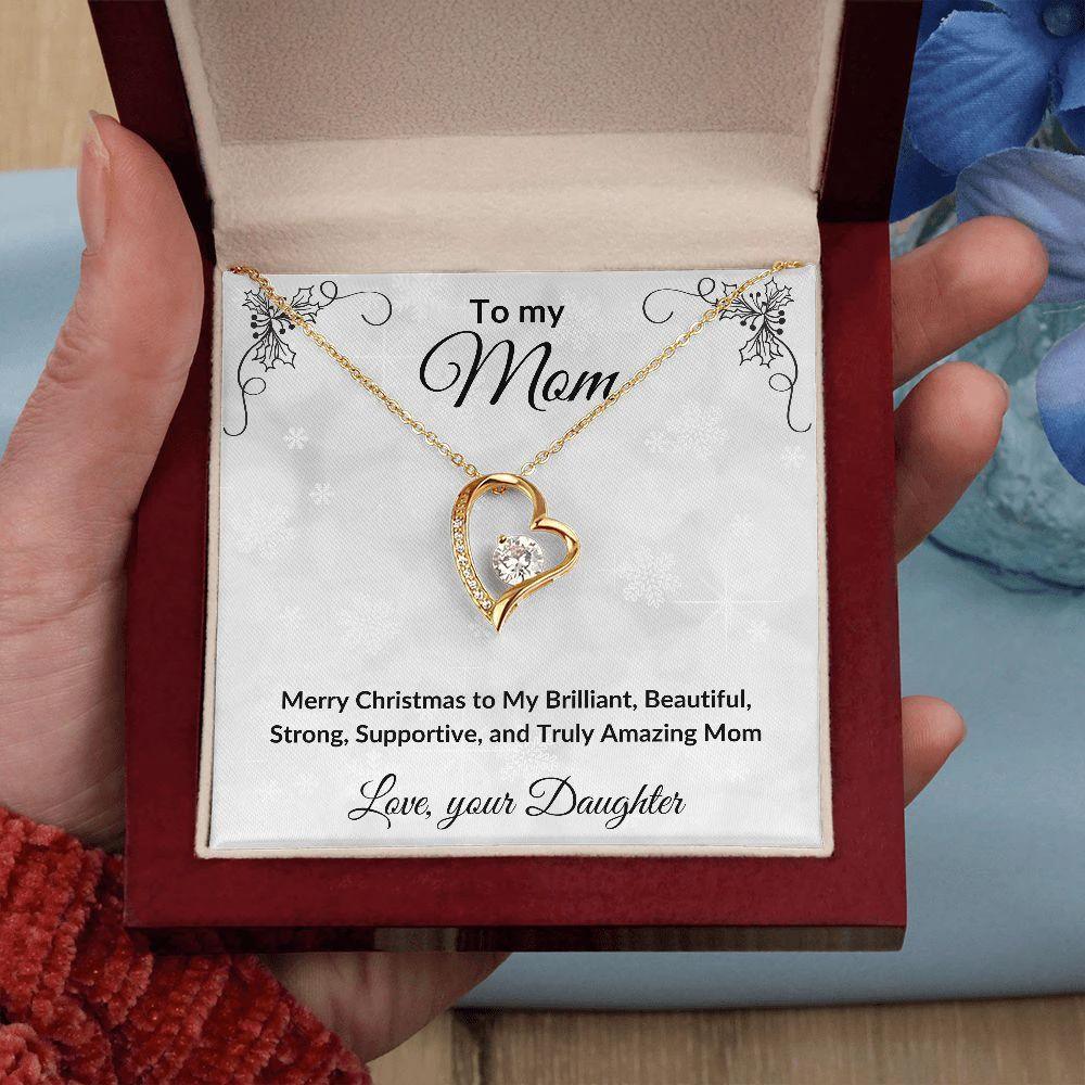 Christmas Gift for Mother Personalized Gift from Daughter or Son Forever Love Necklace