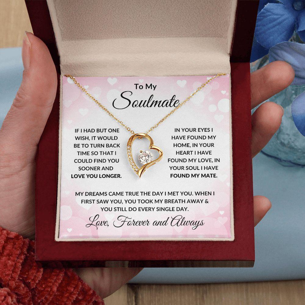 Gift for Soulmate - My Dreams Came True - Forever Love Heart Pendant Necklace - Mallard Moon Gift Shop