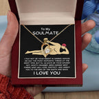 To My Soulmate Smoking Hot Lover Forever Love Heart Pendant Necklace