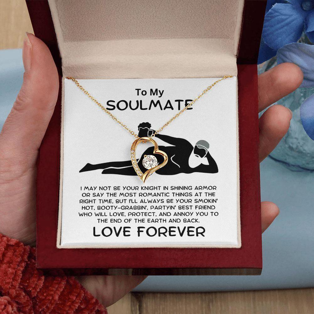 To My Soulmate - From Your Smokin' Hot Lover - Heart Pendant Necklace