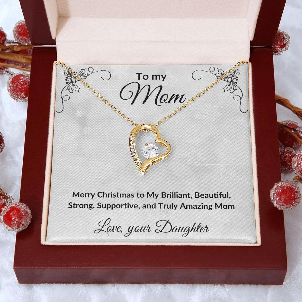 Christmas Gift for Mother Personalized Gift from Daughter or Son Forever Love Necklace