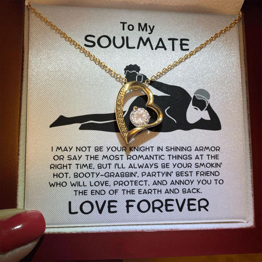 To My Soulmate - From Your Smokin' Hot Lover - Heart Pendant Necklace