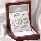 To My Precious Granddaughter Forever Love Heart Pendant Necklace