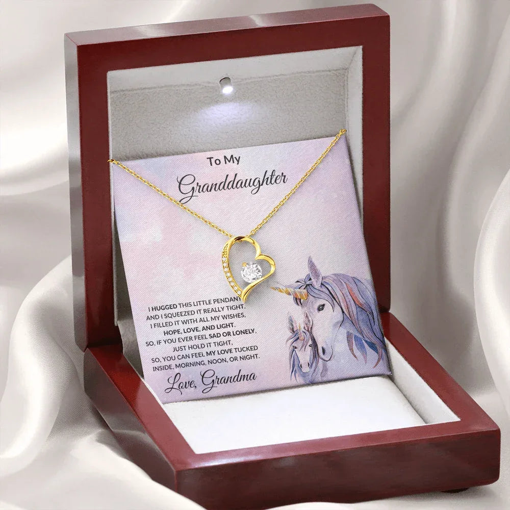 To My Granddaughter Necklace Love Grandma
