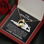 To My Soulmate - Love Forever - Dazzling Heart Pendant Necklace