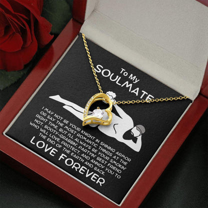 To My Soulmate - Love Forever - Dazzling Heart Pendant Necklace - Mallard Moon Gift Shop