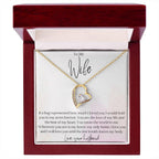 To My Wife - Hold You in my Arms - Forever Love Heart Pendant Necklace