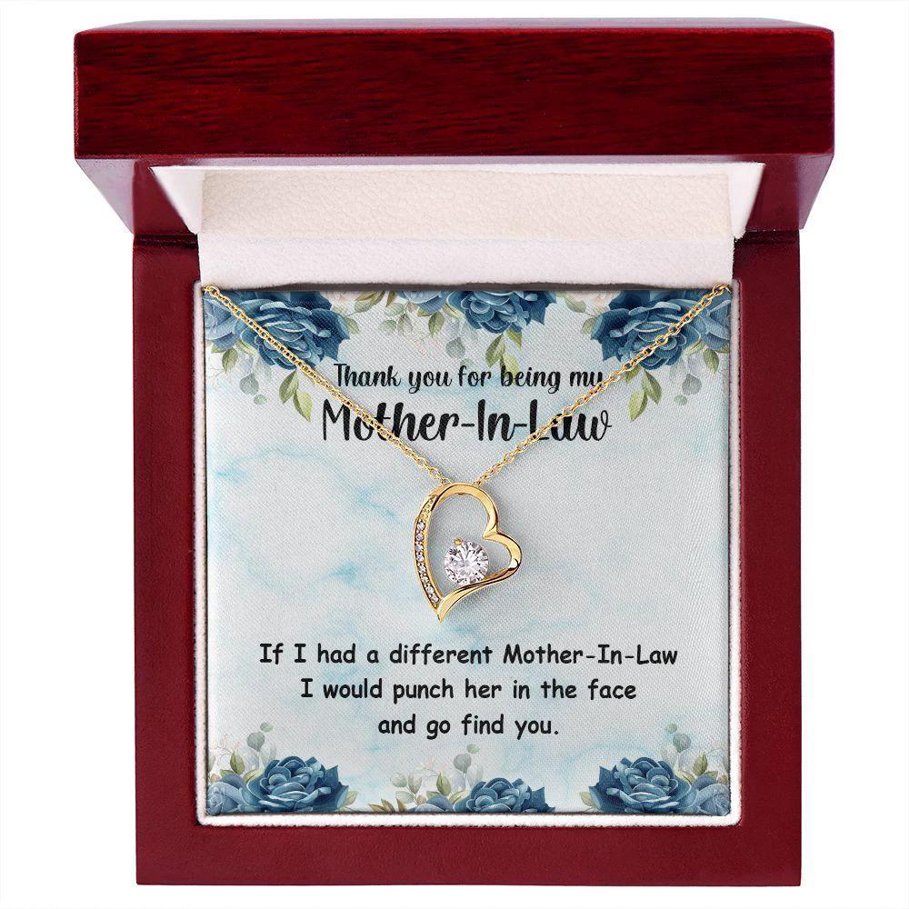 Funny Mother-in-Law Gift Forever Love Heart Pendant Necklace