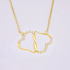 Gift for Mother-in-Law from Daughter-in-Law Gold Heart Pendant Necklace with Real Diamonds Custom Message Card