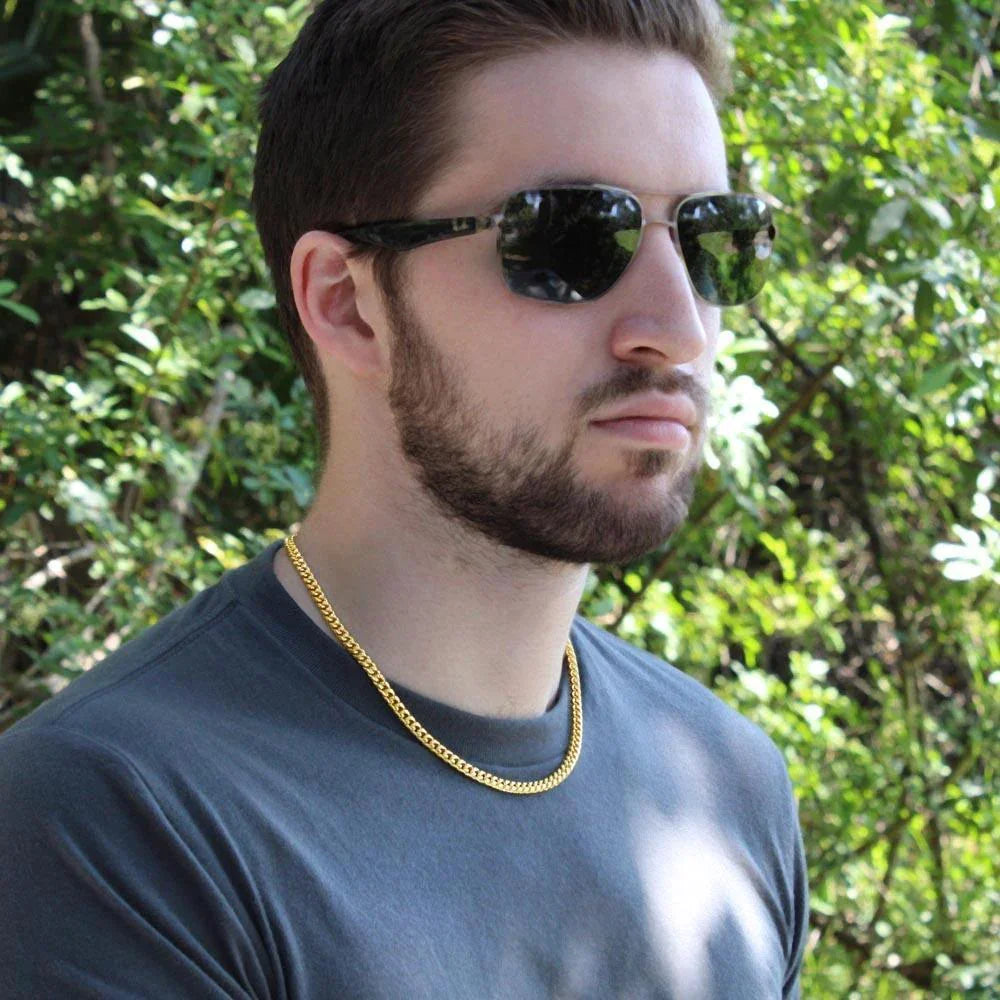 Graduation Gift for Son Cuban Link Chain Necklace – Inspirational Present from Mom and Dad – Polished Stainless Steel or 14K Gold – Luxury Gift Box – Men’s Sentimental Keepsake Jewelry