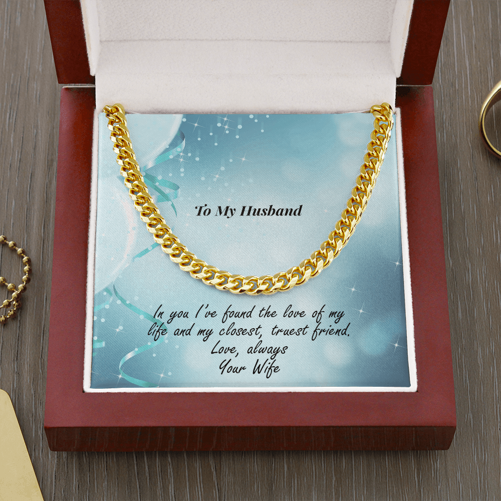 Gift for Husband - Love of My Life - Chain Necklace - Mallard Moon Gift Shop